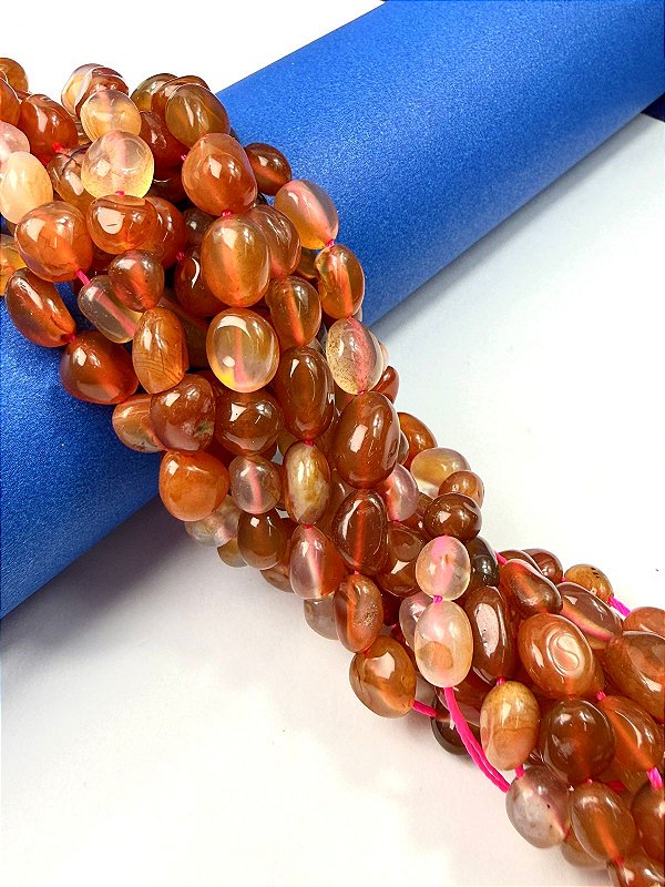 Fio Pedra Agata De Fogo - O Fio