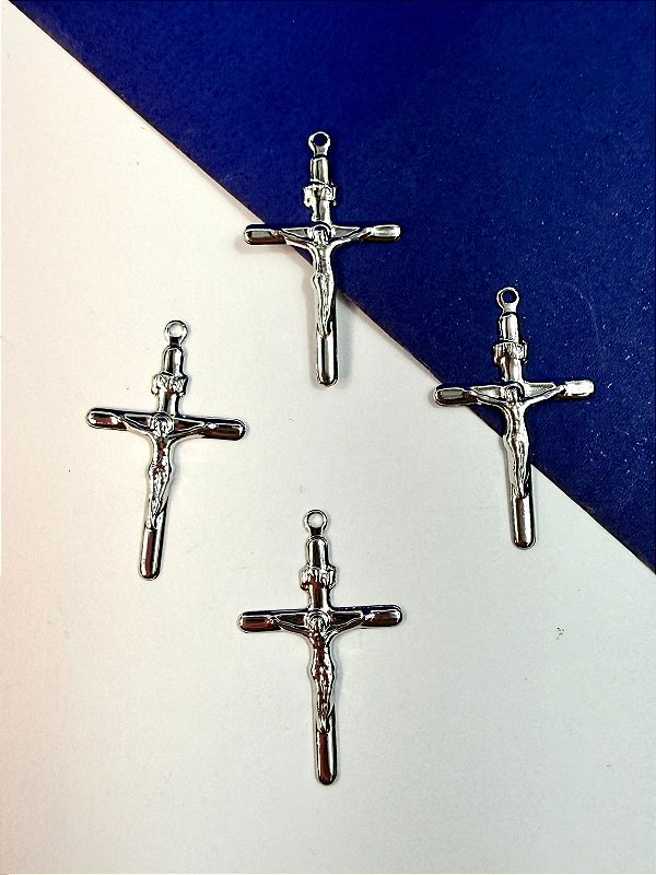 Pingente Cruz Aço Inox - 01 unid