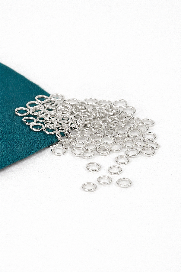 Argolinha 4mm Prata 50 Milesimos - 100pçs