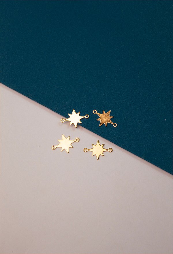 Pingente Estrela Ouro 2 Saídas - 01 und