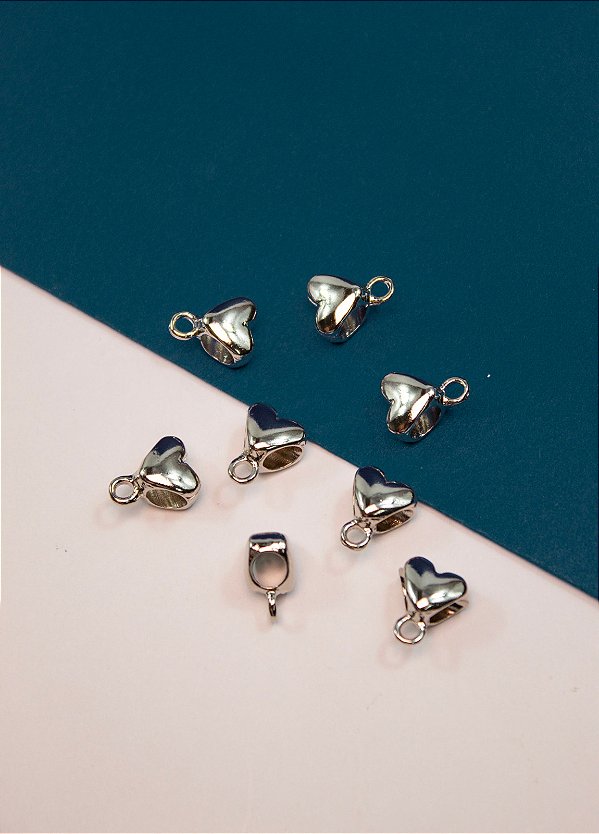 Canequinha Coração 10Mm Niquel - 01 Und