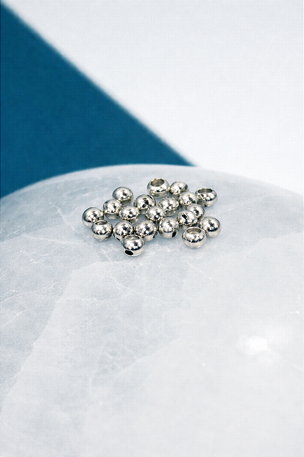 Entremeio Rondele 3Mm Aço Inox - 50 Pçs