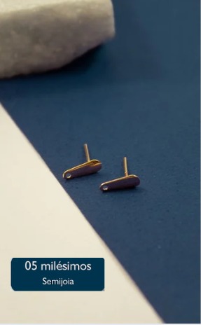 Base de Brinco Ouro Semijoia 5 milesimos - 01 par