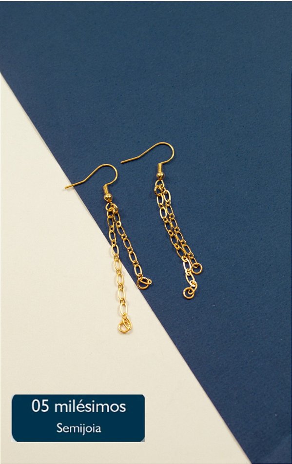 Base de Brinco Ouro Semijoia 5 milesimos - 01 par