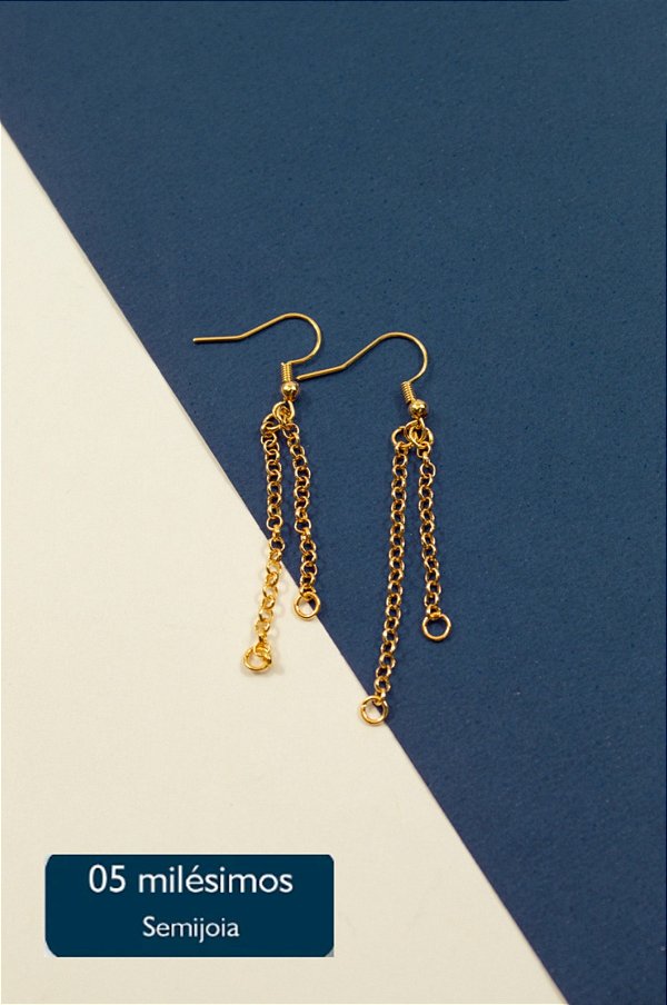 Base de Brinco Ouro Semijoia 5 milesimos - 01 par