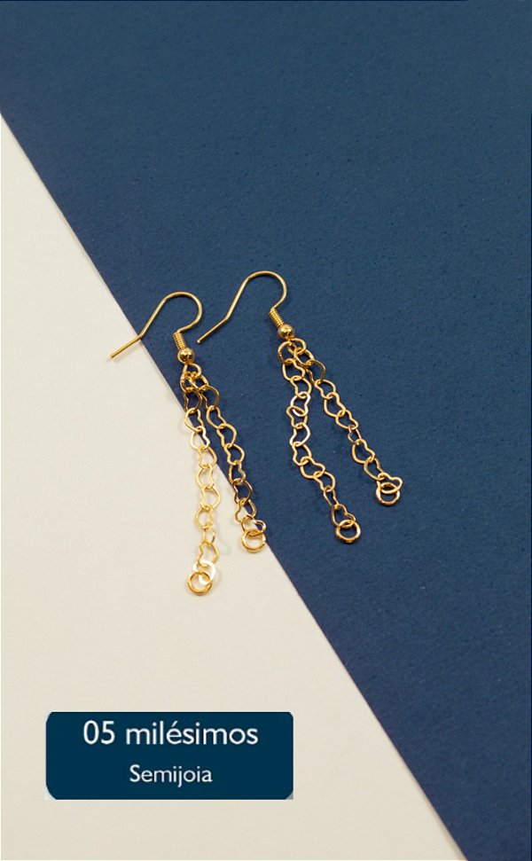 Base de Brinco Ouro Semijoia 5 milesimos - 01 par