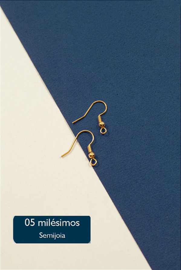 Base de Brinco Ouro Semijoia 5 milesimos - 01 par