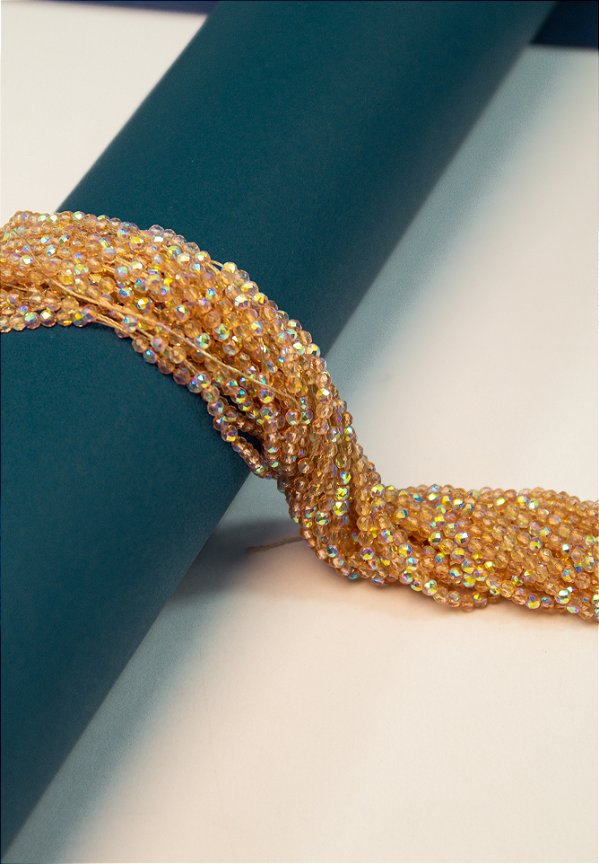 Fio Cristal 1mm Vidro Facetado - O Fio