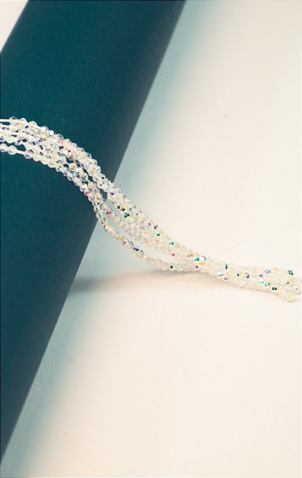 Fio Cristal 1mm Vidro Facetado - O Fio
