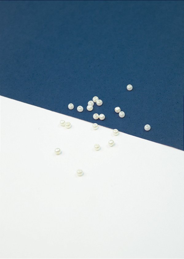 Perola Abs 3mm - Furo Passante - 30pçs