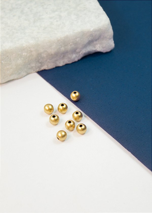 Entremeio Bolinha 6mm Fosca - 10pçs