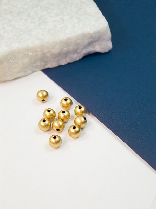 Entremeio Bolinha 8mm Fosca - 10pçs