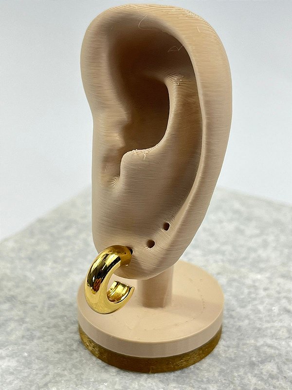 Brinco Argola Aço Inox dourado - antialergico - 1 par