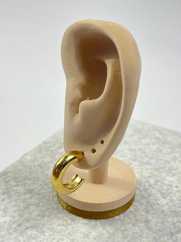 Brinco Argola Aço Inox dourado - antialergico - 1 par