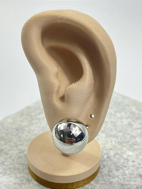 Brinco Bola Aço Inox - antialergico - 1 par