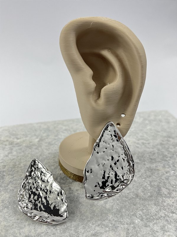 Brinco Orgânico banho níquel - 1 par