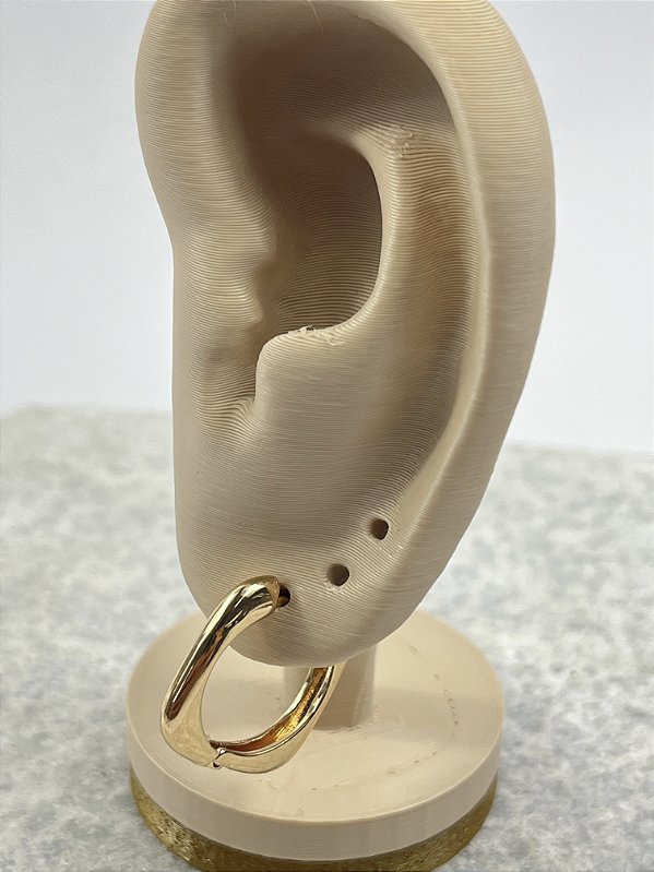 Brinco Argola quadrado banho ouro - 1 par