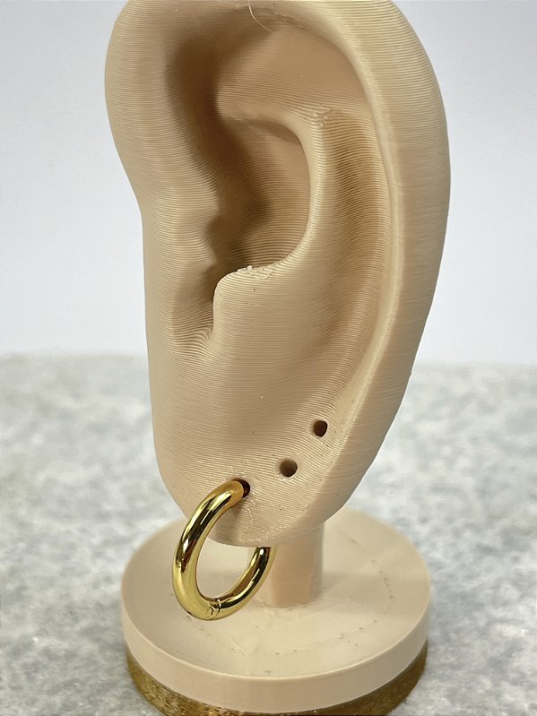 Brinco Argola Aço inox Dourado - 1 par