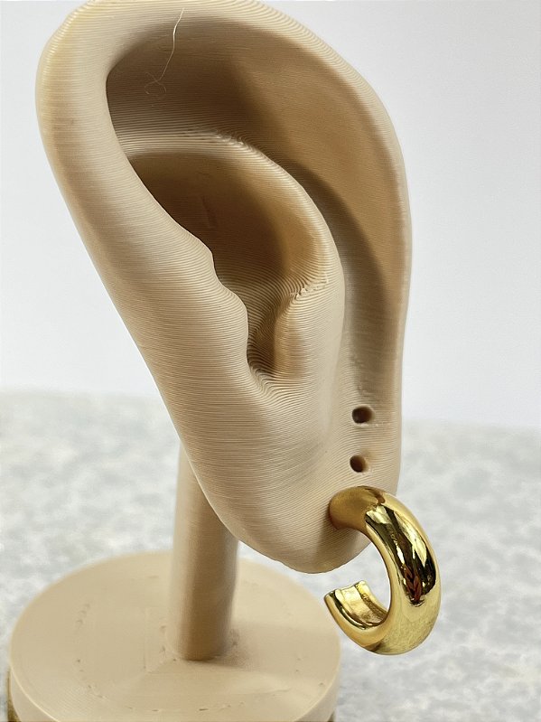 Brinco Argola Aço inox dourado - 1 par