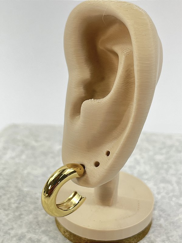 Brinco Argola Aço inox dourado - 1 par