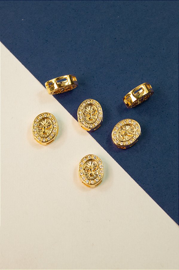 Pingente Divino Cravejado Ouro - 01 Unid