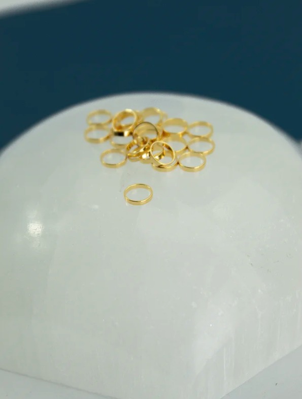 Entremeio Disco 5Mm Ouro - 100Pçs