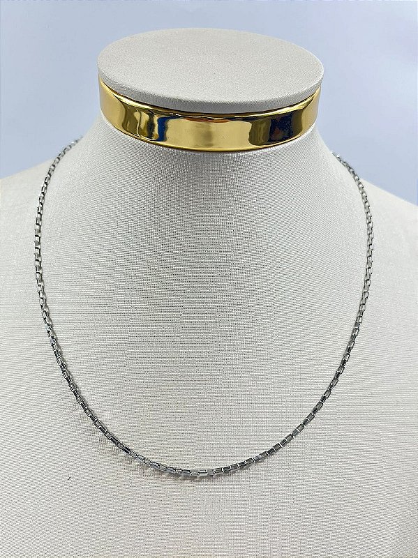 Colar Aço Inox com 45cm cartier - Antialergico - 1 unidade