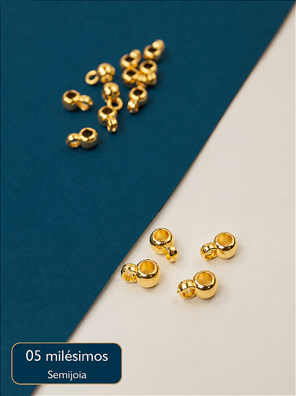 Canequinha 4Mm 5 Milésimos de Ouro - Pct 10 Pçs