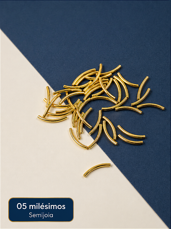 Entremeio Tubo 5 Milésimos de Ouro 15mm x 1.5mm - 01 Und