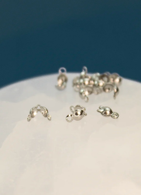 Tips Bolinha para Fios 6x3Mm Aço Inox - 50 Pçs