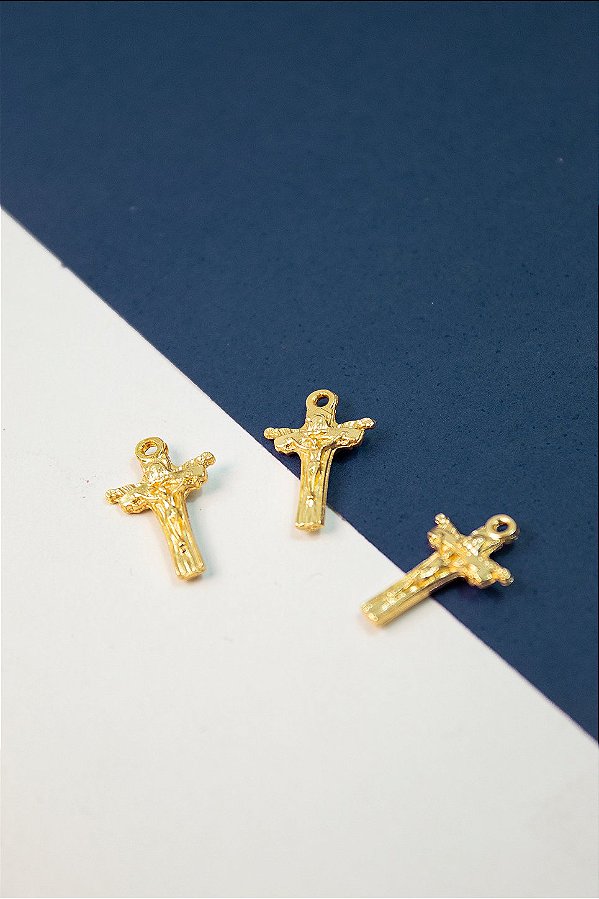Pingente Cruz Religioso Ouro - 01 Und
