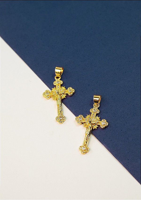 Pingente Religioso Cruz Ouro - 01 Und