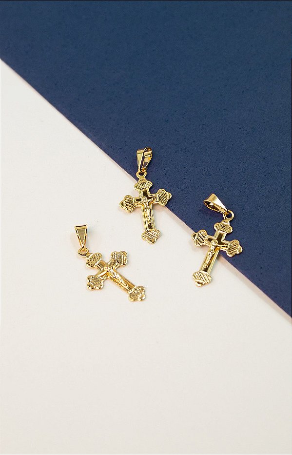 Pingente Religioso Cruz Ouro - 01 Und