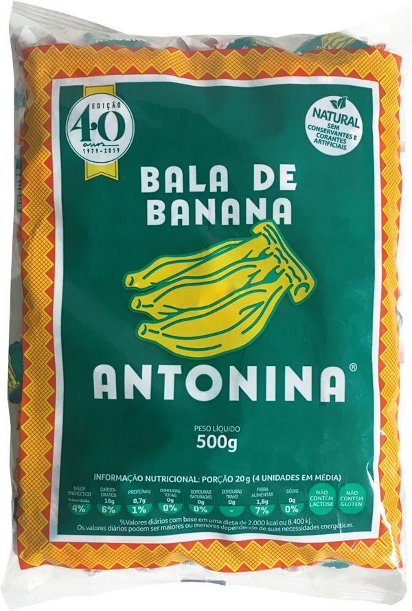 Bala de Banana Antonina 500g