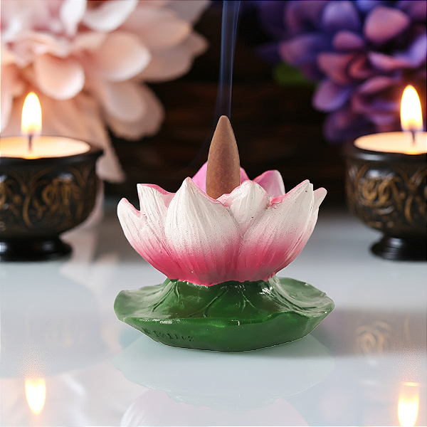 Incensário Cascata Flor de Lótus