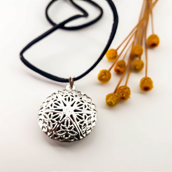 Colar Difusor Aromatizador Pessoal Mandala