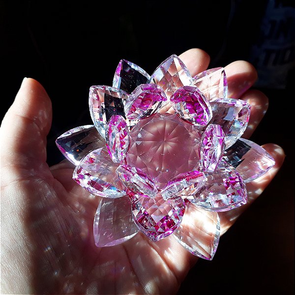 Flor de Lótus de Cristal - Roxo
