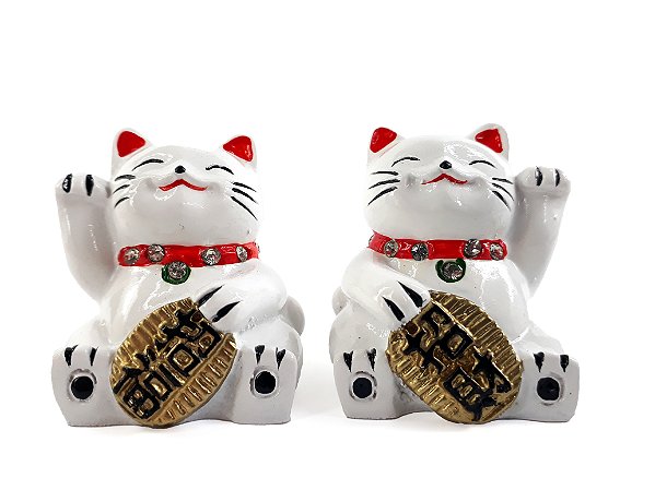 Casal Manekineko Com Cristais