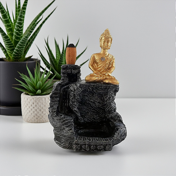 Incensário Cascata / Backflow Buda na Montanha