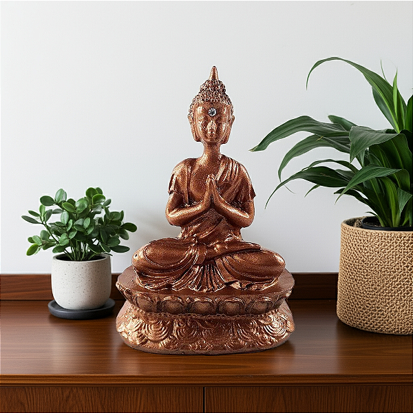 Buda Meditando com Cristais