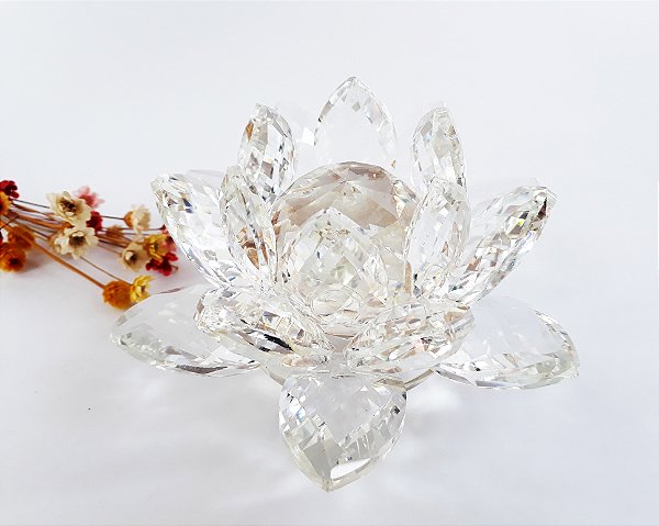 Flor de Lótus de Cristal Grande