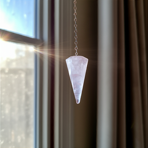 Pêndulo de Quartzo Rosa