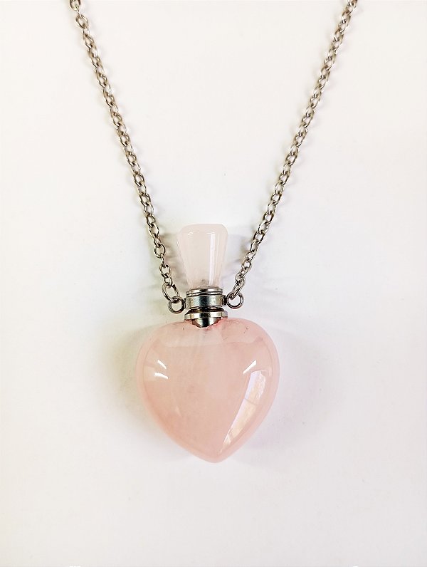 Colar Difusor Pessoal em Quartzo Rosa