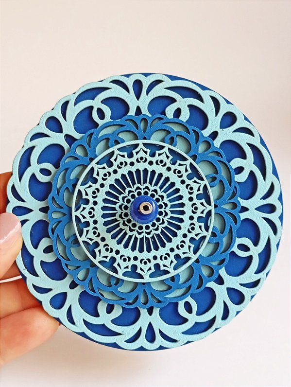 Incensário Mandala Taj - Azul