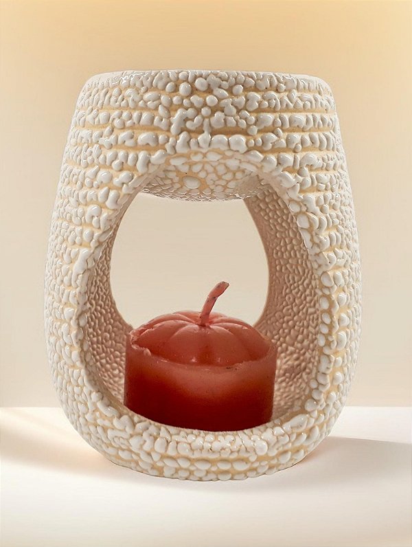 Aromatizador de Cerâmica Textura - Bege