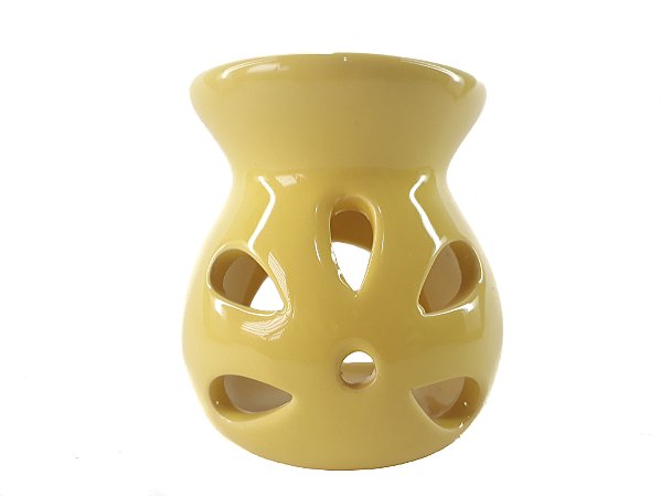 Aromatizador em Cerâmica Flores - Amarelo