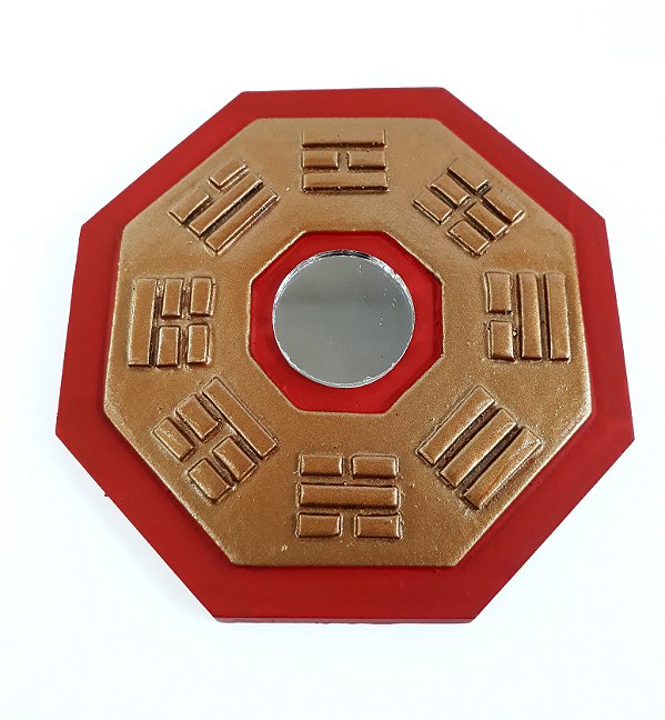 Baguá com Espelho - Vermelho