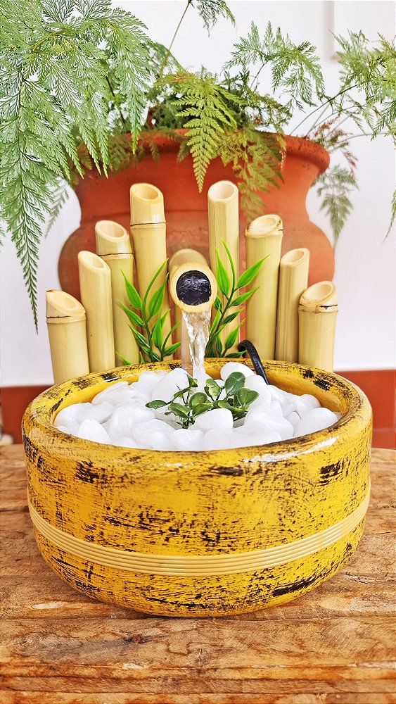 Fonte de Água Decorativa Bambu