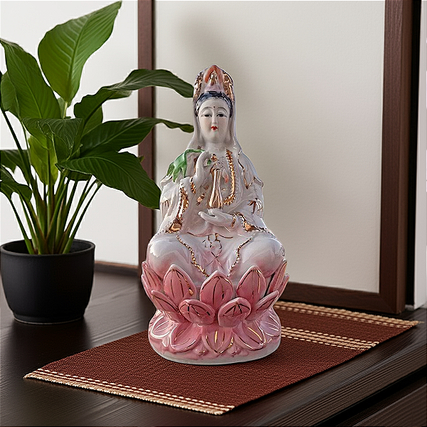 Deusa Kuan Yin Porcelana