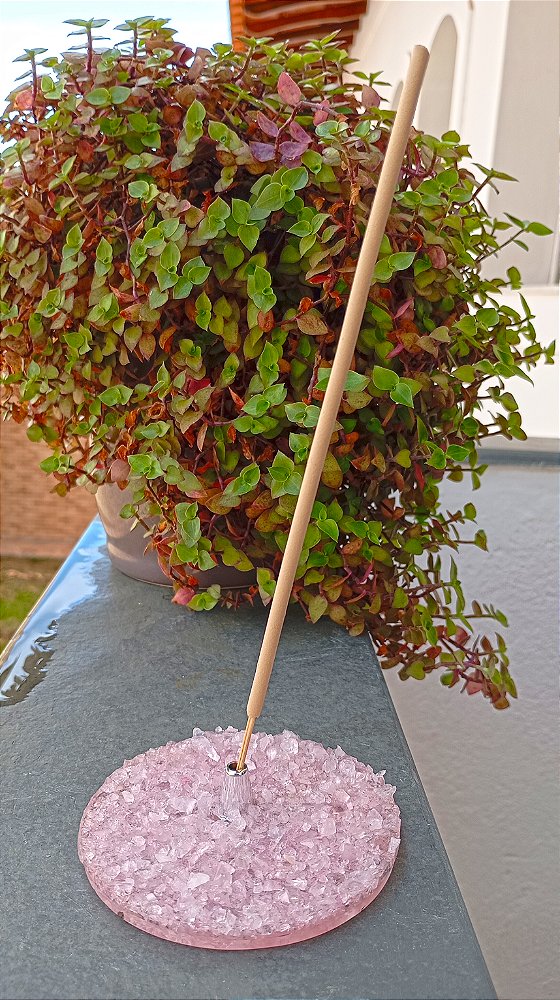 Incensário Quartzo Rosa